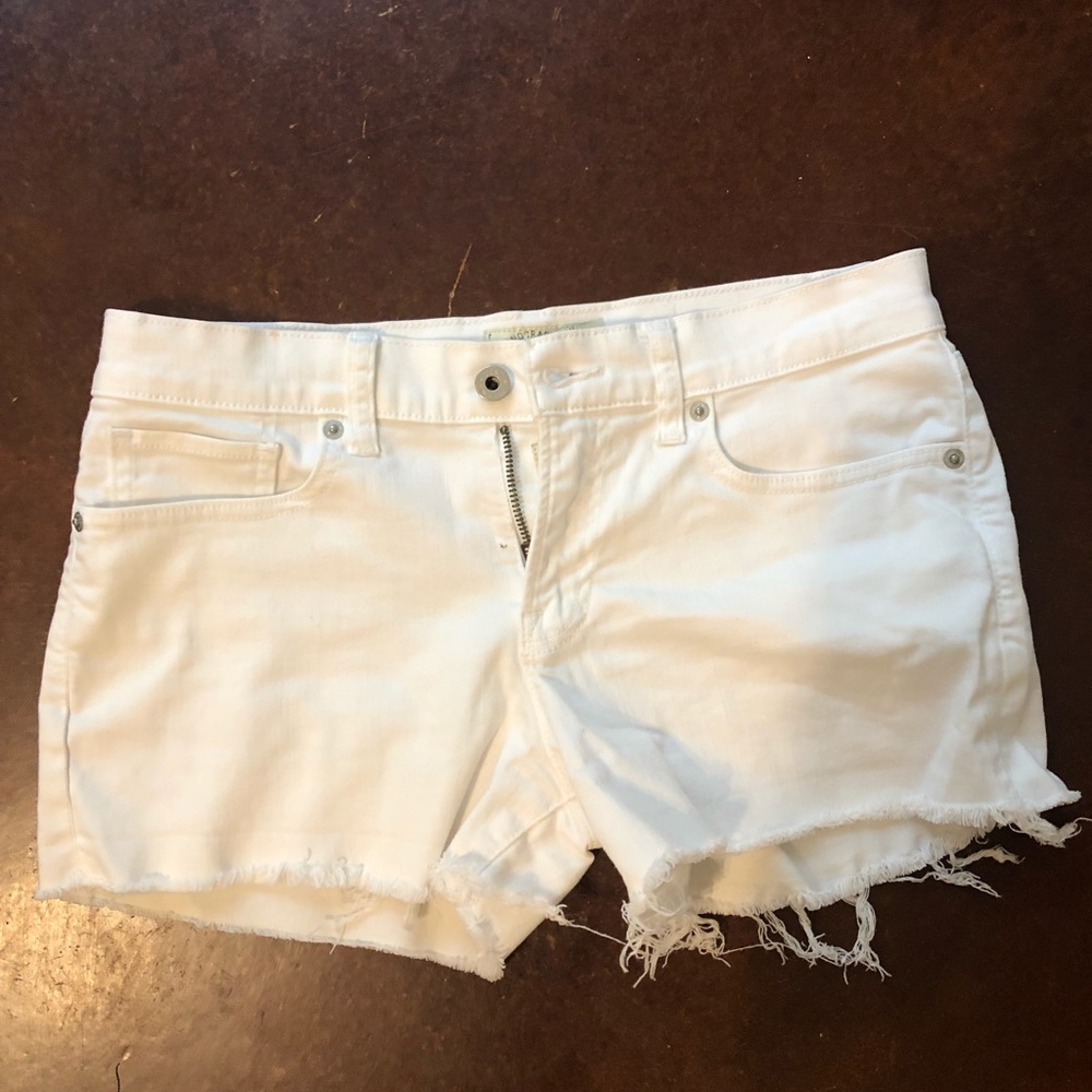 White cut off shorts
